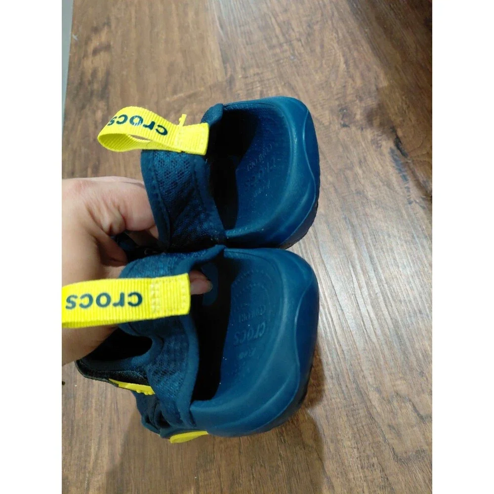 Crocs Swiftwater Mesh Wave Sport Sandals Slides Men Size 9  Blue Yellow